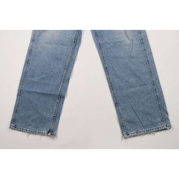 Vintage 90s Nautica Mens 36x32 Distressed Spell Out Wide Leg Baggy Denim Jeans - Picture 4 of 10